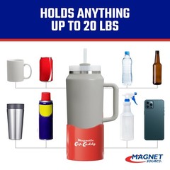 Master Magnetics Magnetic Cup Holder – Caddy for Bottles, 1 Count, Black