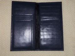 LEATHERMARK ACCESSORIES Dark Blue Leather Executive Travel Companion & Organizer