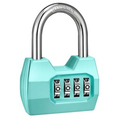 1 Pack 4-Digit Combination Lock, Waterproof Outdoor Padlock for School Gym Lo…