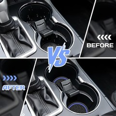 4PCS Car Cup Holder Diameter 2.75in, Thickness 0.2in, Black/Red