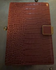 NWOT Smythson Pink Crocodile Leather Panama Passport & Boarding Pass Holder