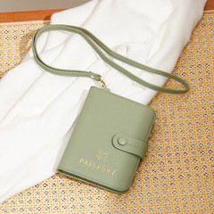 RFID Leather Travel Passport Pocket Bag Wallet Card Holder with Neck Strap US