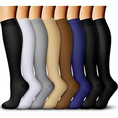 Compression Large-X-Large 0(8 Pairs) Black/White/Gray/Beige/Brown/Navy/Black