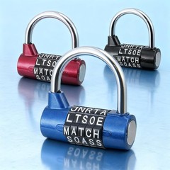 KIBBEH 3 Pack Heavy Duty 5-Letter Combination Lock, Resettable Keyless Word L…