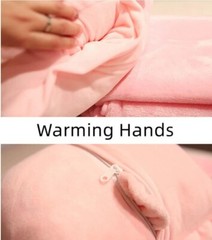 Travel Blanket and Pillow Set for Nap/Car/Airplane/Camping Fruit pink for girls
