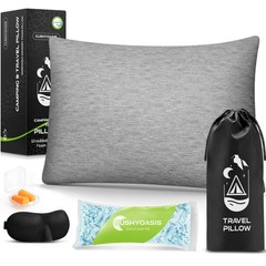 All-in-1 Camping Pillow Set – Shredded Memory Foam Neck Pillow Travel Pillow …