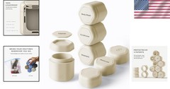 Versatile Travel Bottle Set – Shampoo, Conditioner – Sand