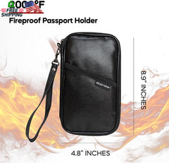 Fireproof Travel RFID Blocking Passport Holder Wallet – Ready Now Bags – Multi-F
