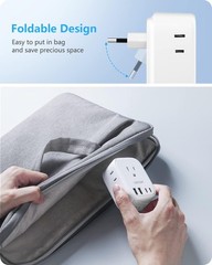 Compact Type-C Adapter for Travel with 8 Charging Ports