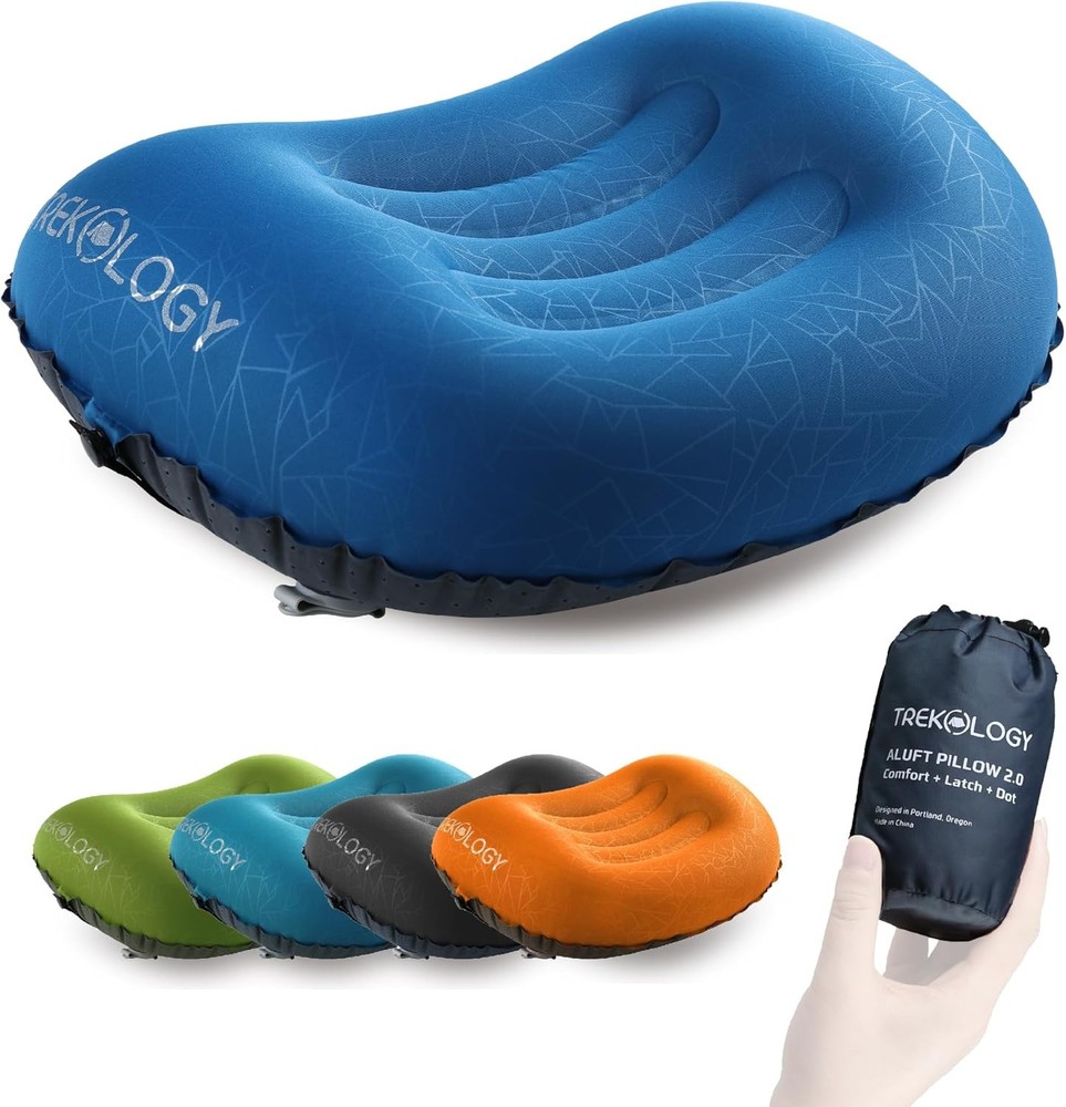 Ultralight Inflatable Camping Travel Pillow – ALUFT 2.0 Compressible, Compact…