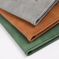 Leather Passport Holder Travel Wallet with ID Credit Card Slot PU Leather