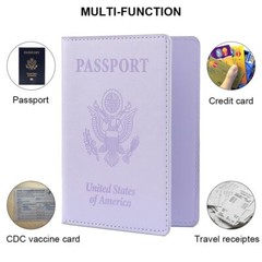 Funda combinada para pasaporte y tarjeta de vacunación