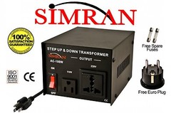 Delux 100 Watt 110v to 220v Transformer Voltage Converter 220 to 110 volt AC100W