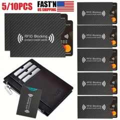 5/10PCS RFID Blocking Sleeves Credit Card Protector Holder Covers Anti-Theft