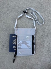 VENTURE 4TH V4-01-NP-GR RFID Blocking Travel Wallet / Adjustable Neck Strap /New