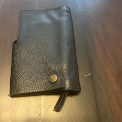 Black Leather Minimalist Travel Wallet