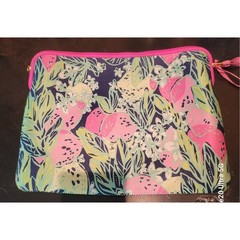 Lilly Pulitzer Spill Juice computer IPAD tablet pouch travel bag Neoprene Soft