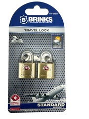 Brinks 2 pack Standard Security Keyed Travel Locks TSA Accepted 171-20271 New