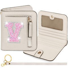 YQE Small Wallet RFID Mini Bifold Travel Purse with Initial Letter Slim Thin …