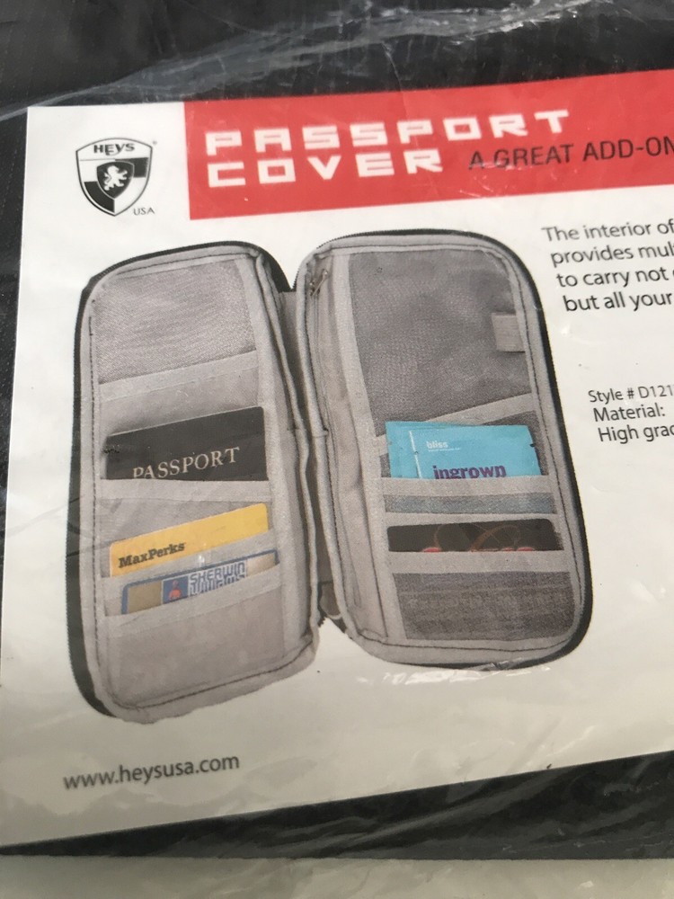 New HEYS Passport Cover D1217 TRAVEL DOCUMENTS CASE Multiple Pockets TRIP w/ Tag