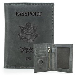 Full Grain Leather Passport Holder RFID Blocking Travel Passport Wallet with …