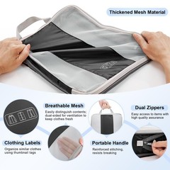 10 Set Compression Packing Cubes For Travel Essentialscompressible Expandable