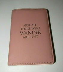 CARSON DUSTY ROSE LEATHERETTE PADDED PASSPORT & CARD HOLDER CASE