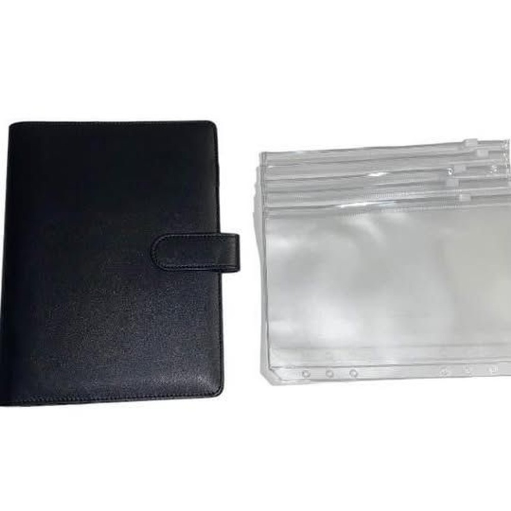 A5 Binder Planner with 5 Envelopes (Black)