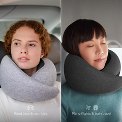Ostrichpillow Go Neck Pillow, Travel Pillows for Airplanes, Premium Memory Foam