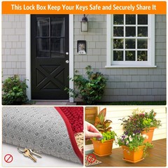 Key Lock Box Wall Mounted, 4 Digit Combination Lockbox for Outside, House Key…