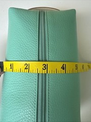 Moscardini~Firenze- Soft Green Leather Travel Toiletry Bag- NWT