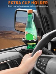 Savadicar Front Door Cup Holder Compatible with 2021-Present Ford Black
