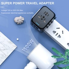 Universal Travel Adapter Converter International Wall Charger AC USB Power Plug