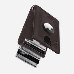 Kings Loot Trackable Wallet with Included AirTag in Calfskin Leather