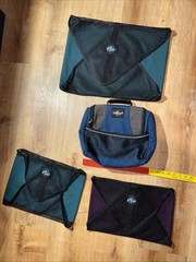 Eagle Creek PACK-IT Original 4 Piece Packing Set Green Purple mesh with Bag Lrg