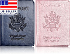 Passport Holder for Travel Essentials-2Pack, Passport Wallet Cover Case for Trav