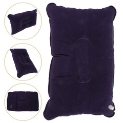Travel Pillow Inflatable Super-thick Outdoor Pillow Flocking Pillow for Outdoor