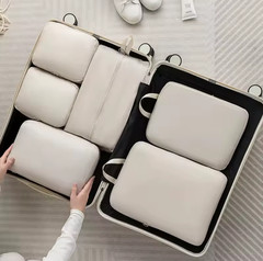 6Pcs Set Compression Packing Cubes Travel Accessories Expandable Travel Luggage