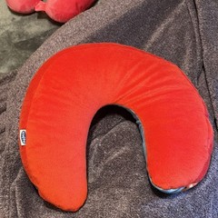Chicco Red and Blue Multicolor U-Shaped Standard Foam Neck Pillow for Travel