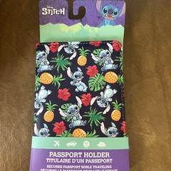 Walt Disney Lilo & Stitch – Stitch Dark Blue Tropical Passport Holder (NWT) Rare
