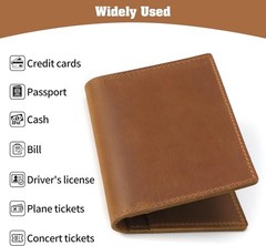 Leather Passport Holder, Handmade Passport cover, Travel Wallet Cover Case fo…