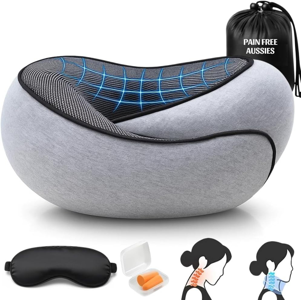 Neck Pillow Travel Memory Foam 360 Ergonomic Design Ostrichpillow Go Pillows