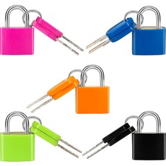 5 Pcs Suitcase Locks, Mini Padlocks, Durable, Multicolor, Key Lock