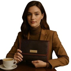 Samantha Brown Travel Organizer Wallet Navy Blue Croc Embossed Faux Leather Y2K