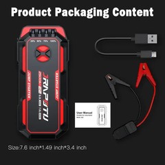 Portable Car Jump Starter, 2500A Peak Battery Jumper Starter Portable, Jump Box