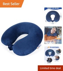 Memory Foam Neck Pillow with Compressible Design – Ideal for Travel & Rest