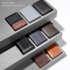 Full Grain Genuine Leather Wallet for Men, Handcrafted Travel Wallet, Minimal…