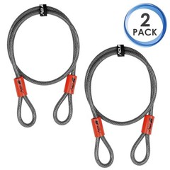 BV Heavy-Duty 4FT Security Cable Lock with Loops – 10mm (3/8 Inch) Cut-Resistant