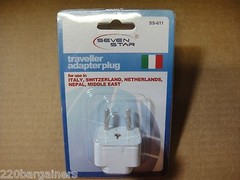 Seven Star American to European Style Plug Adapter US UK To Europe Round Pins