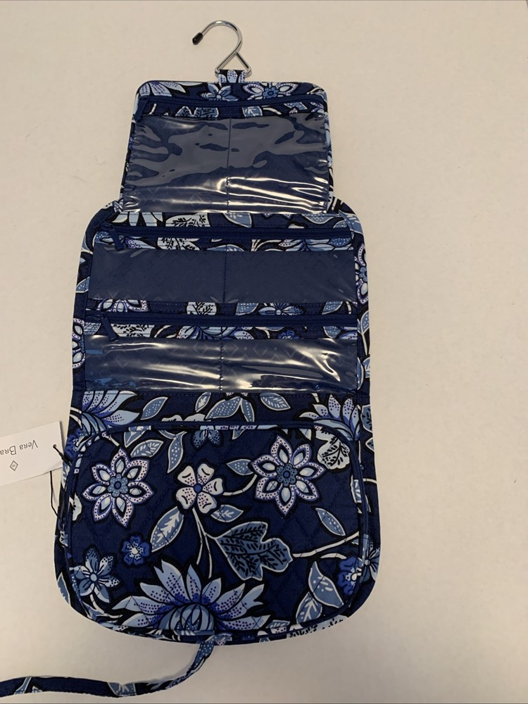 NWT Vera Bradley Medium Travel Organizer Tropics Tapestry Print Navy Blue
